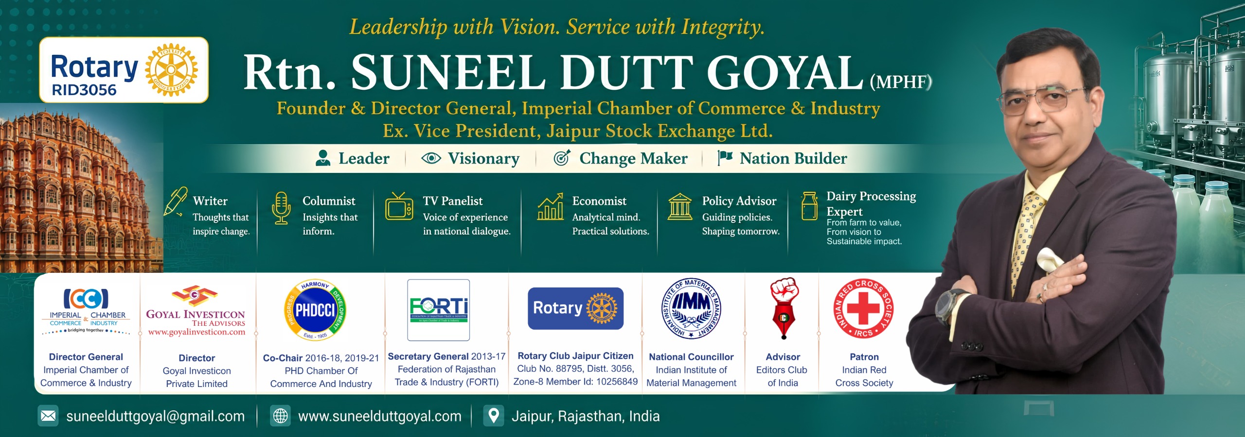 Rtn. Suneel Dutt Goyal - Founder & Director General, Imperial Chamber of Commerce & Industry