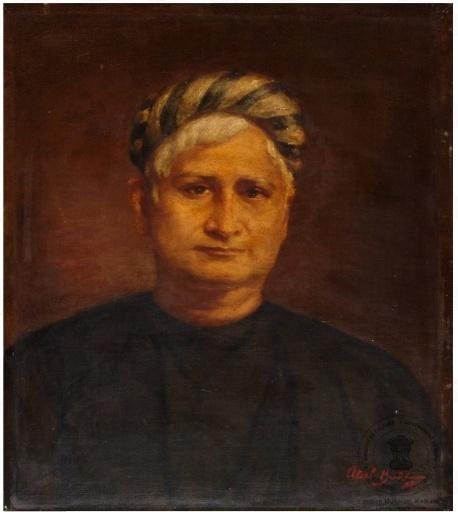 Portrait of Bankim Chandra Chatterjee, author of Vande Mataram.